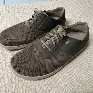 Olukai Nohea Moku Shoes Mens 10 Gray Mesh Slip On Casual Sneaker Comfort Beach